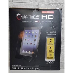 Zagg Invisible Shield iPad 2/3 Generation Apple, HD Military Grade Protector NIP